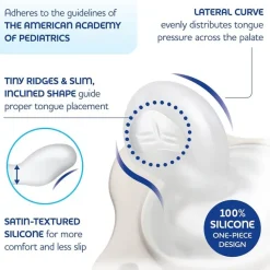 Chicco Feeding - Physioforma Dual Soft Pacifier Pearl/Sky 2-6M, 2Pk Online