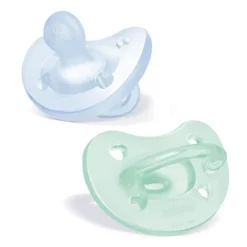 Chicco Feeding - Physioforma Orthodontic Silicone Pacifier Light Blue/Green 0-6M, 2Pk Fashion