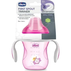 Chicco Feeding Bico Semi-Soft Trainer Sippy Cup 6M+ | Rosa Clearance