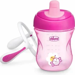 Chicco Feeding Bico Semi-Soft Trainer Sippy Cup 6M+ | Rosa Clearance