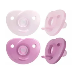 Philips Avent Chupeta Avent - 2Pk Soothie Heart, 0/3M, Rosa/Roxo Fashion