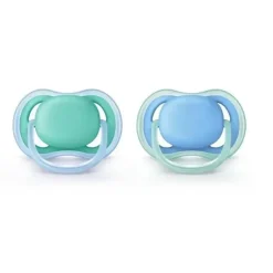 Philips Avent Chupeta Avent - 2Pk Ultra Air, 6/18M, Azul/Verde Fashion