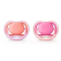 Philips Avent Chupeta Avent - 2Pk Ultra Air, 6/18M, Rosa/Pêssego Sale