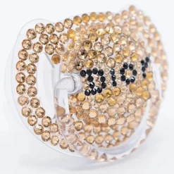 Bling Swarovski Crystal Pacifier Chupeta de bebê Swarovski Dior Gold Hot