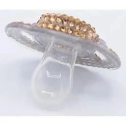 Bling Swarovski Crystal Pacifier Chupeta de bebê Swarovski Dior Gold Hot