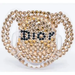 Bling Swarovski Crystal Pacifier Chupeta de bebê Swarovski Dior Gold Hot