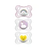 Mam Chupeta de silicone 3-pack 0-6M - rosa/transparente Hot
