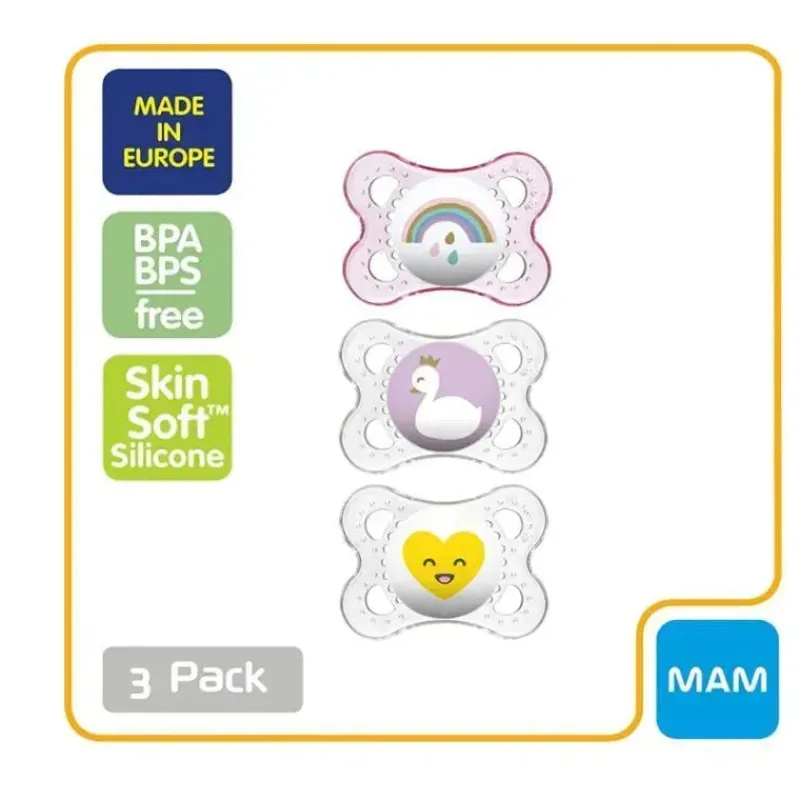 chupeta_de_silicone_mam_p_SKUsG7t1JTR_1.webp Mam Chupeta de silicone 3-pack 0-6M - rosa/transparente Hot