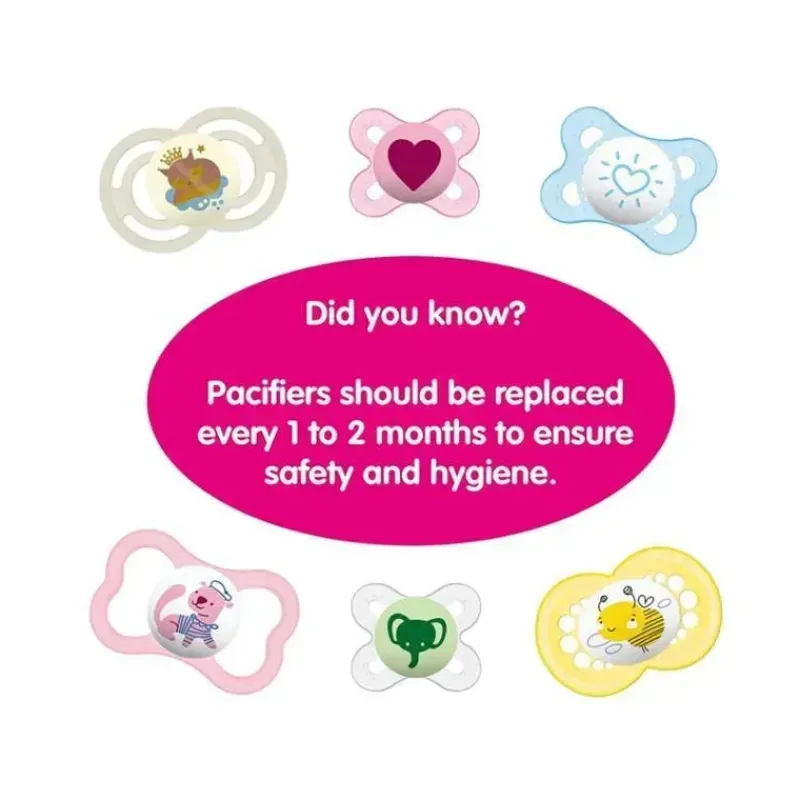 chupeta_de_silicone_mam_p_SKUsG7t1JTR_2.webp Mam Chupeta de silicone 3-pack 0-6M - rosa/transparente Hot
