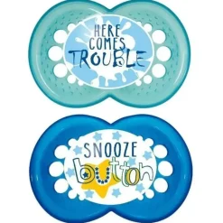 Mam Chupeta Attitude 6M+ 2Pk Rosa/Azul/Verde Fashion