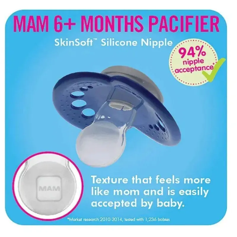 Mam Chupeta Night 6+ M, cores podem variar, pacote de 2 Outlet
