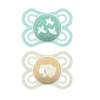 Mam Chupeta 2-Pack 0-6M Perfect - Verde/Amarelo Hot