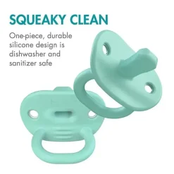Boon Chupeta ortodôntica Jewl, chupeta de silicone estágio 1 recém-nascido 0+, pacote de 2, azul Sale