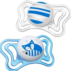 Chicco Chupeta Ortodôntica - 2 Pk Physioforma Light Dia e Noite Azul, 6/16M Sale