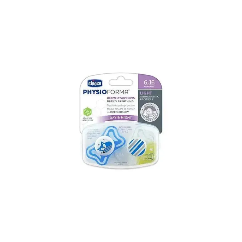 chupeta_ortodntica_chicco_SKUch3vVjwj_2.webp Chicco Chupeta Ortodôntica - 2 Pk Physioforma Light Dia e Noite Azul, 6/16M Sale