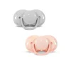 Raz Baby Chupeta Razbaby - Keep It Kleen 2Pk, rosa claro e biscoitos e creme New