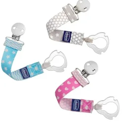 Chicco Clipe de chupeta universal dois em um da - rosa Discount