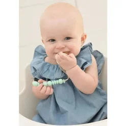 Bella Tunno Clipes de chupeta com contas de silicone - Hortelã Outlet