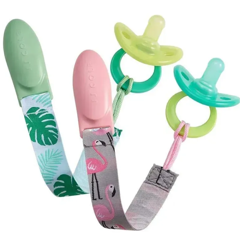 clipes_de_chupeta_tomy_jj_SKUsaECR41c_3.webp JJ Cole Clipes de chupeta Tomy 2 pk, Flamingo/Tropical New