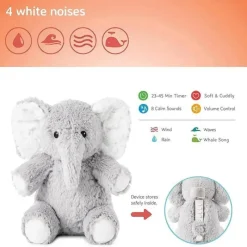 Cloud B - Máquina de Som com Sons Calmantes de Ruído Branco, Elliot Elephant Fashion