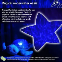 Cloud B - Ocean Projector Nightlight, Tranquil Turtle New