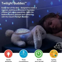 Cloud B - Projetor Calming Nightlight Star, 3 cores, 3 constelações, desligamento automático, coelho Online