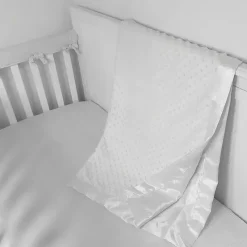 American Baby Company Cobertor American Baby - Heavenly Soft Chenille Minky Dot, Branco Fashion