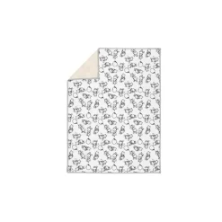 Lambs u0026 Ivy Cobertor de bebê Lambs &amp; Ivy preto e branco Winnie The Pooh New