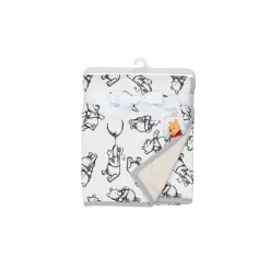 Lambs u0026 Ivy Cobertor de bebê Lambs &amp; Ivy preto e branco Winnie The Pooh New