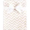 Baby Vision Cobertor de pelúcia de seda , Tan Chevron Best