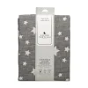 Living Textiles Cobertor jacquard de musselina de algodão - Grey Star Discount
