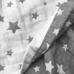 Living Textiles Cobertor jacquard de musselina de algodão - Grey Star Discount