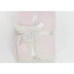 Piccolo Bambino Cobertores de bebê de camurça reversível , rosa Fashion