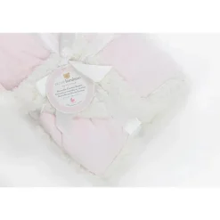 Piccolo Bambino Cobertores de bebê de camurça reversível , rosa Fashion