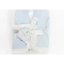 Piccolo Bambino Cobertores de bebê de camurça reversível , azul Discount