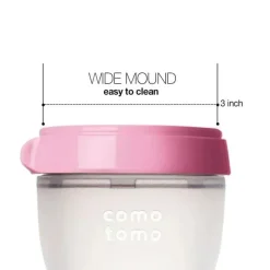 Comotomo - mamadeira Natural Feel de 8 onças, rosa Fashion