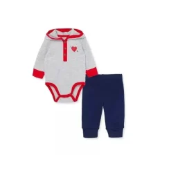 Little Me Conjunto Bodysuit Valentines - Marinho Online