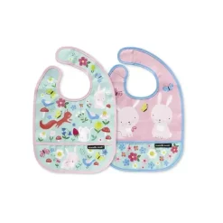 Crocodile Creek Conjunto de 2 babadores 2 Go - Backyard Friends Discount