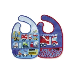 Crocodile Creek Conjunto de 2 babadores 2 Go - Cidade movimentada Best