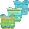 Iplay Conjunto de 3 babadores de brotos verdes Snap &amp; Go Easy Wear, Safari verde Best