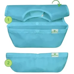 Iplay Conjunto de 3 babadores de brotos verdes Snap &amp; Go Easy Wear, floral rosa abelha Best