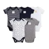 Burt's Bees Baby Conjunto de 5 bodys manga curta Burt's Bees, mirtilo Outlet