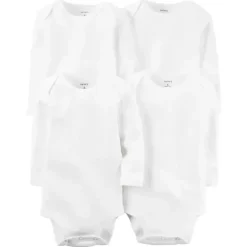 Carter's Conjunto de 4 bodys originais manga longa Carter's, branco Outlet