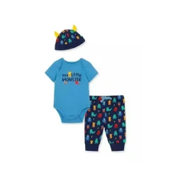 Little Me Conjunto de Body de Monstro - Azul New
