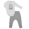 Kushies Baby Conjunto de body e calça Kushies Melhor bebê de todos os tempos Fashion