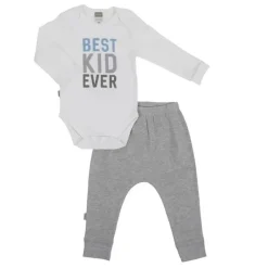 Kushies Baby Conjunto de body e calça Kushies Melhor bebê de todos os tempos Fashion