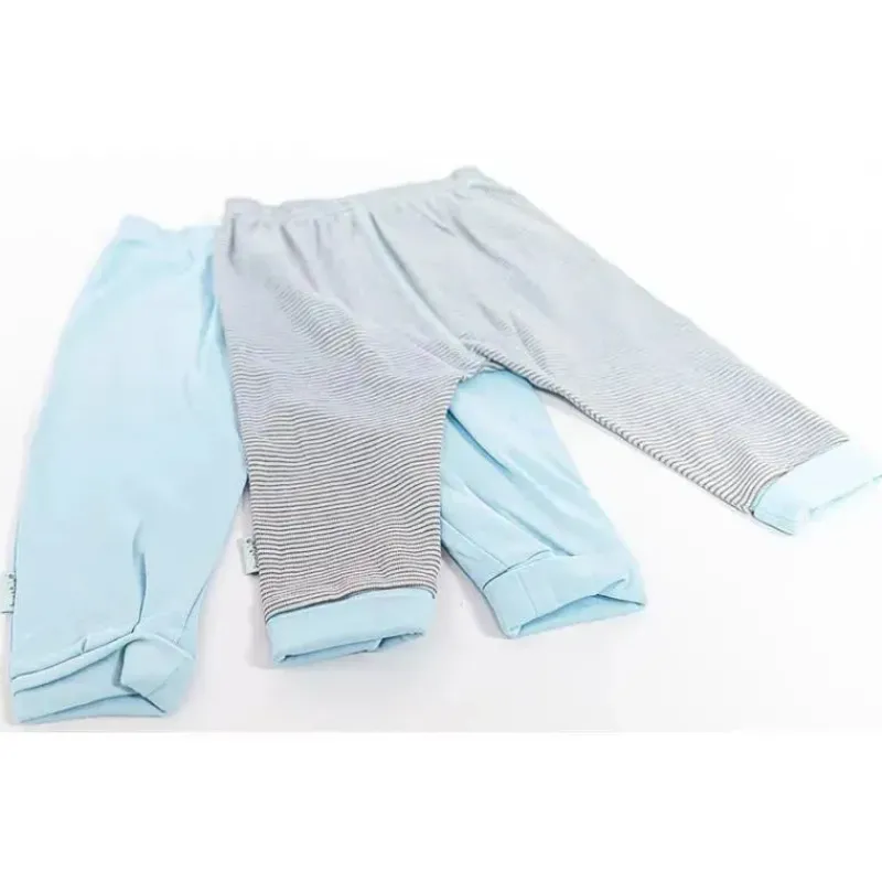 conjunto_de_calas_de_beb__SKU76ukXVhx_1.webp Kushies Baby Conjunto de calças de bebê menino Kushies cinza e azul 2 peças Outlet