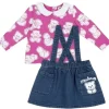 Moschino Conjunto de camiseta e saia suspensório bebê - menina, rosa Sale