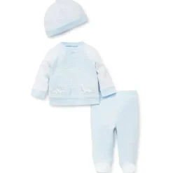 Little Me Conjunto de Cardigan Dainty Dinos Branco/Azul Clearance