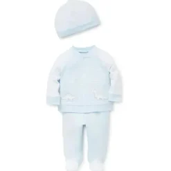 Little Me Conjunto de Cardigan Dainty Dinos Branco/Azul Clearance